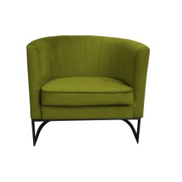 Fotel Glamour tkanina Welur podstawa metalowa