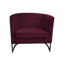 Fotel Glamour tkanina Welur podstawa metalowa