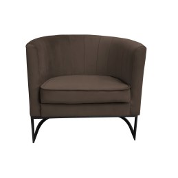 Fotel Glamour tkanina Welur podstawa metalowa