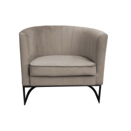 Fotel Glamour tkanina Welur podstawa metalowa