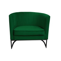 Fotel Glamour tkanina Welur podstawa metalowa