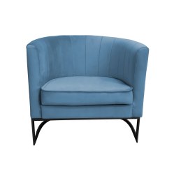 Fotel Glamour tkanina Welur podstawa metalowa