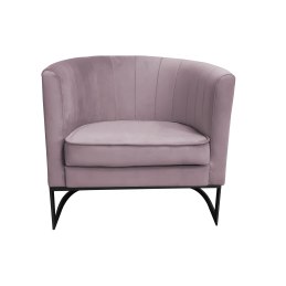 Fotel Glamour tkanina Welur podstawa metalowa