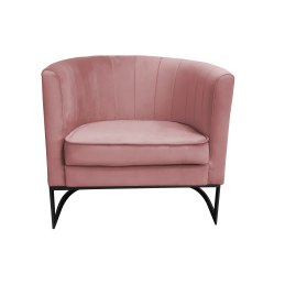 Fotel Glamour tkanina Welur podstawa metalowa