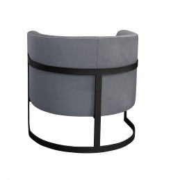 Fotel Glamour tkanina Welur podstawa metalowa