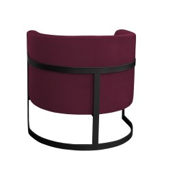 Fotel Glamour tkanina Welur podstawa metalowa