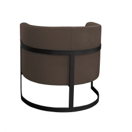 Fotel Glamour tkanina Welur podstawa metalowa