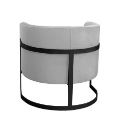 Fotel Glamour tkanina Welur podstawa metalowa