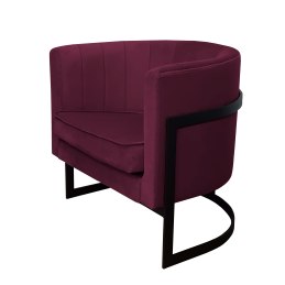 Fotel Glamour tkanina Welur podstawa metalowa