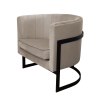 Fotel Glamour tkanina Welur podstawa metalowa