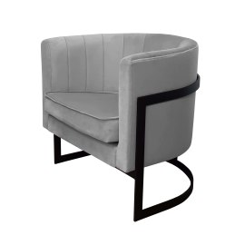 Fotel Glamour tkanina Welur podstawa metalowa