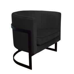 Fotel Glamour tkanina Welur podstawa metalowa