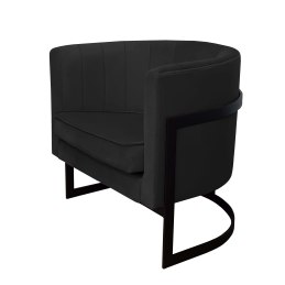 Fotel Glamour tkanina Welur podstawa metalowa