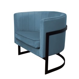 Fotel Glamour tkanina Welur podstawa metalowa