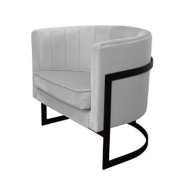 Fotel Glamour tkanina Welur podstawa metalowa