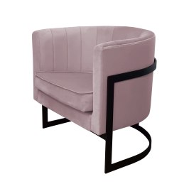 Fotel Glamour tkanina Welur podstawa metalowa