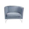 Fotel Glamour tkanina Welur podstawa metalowa