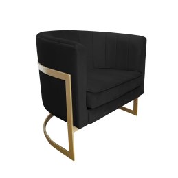 Fotel Glamour tkanina Welur podstawa metalowa