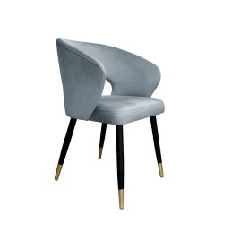 Krzesło tapicerowane AURA BL06 – welur, czarne nogi ze złotem