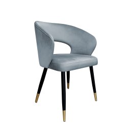 Krzesło tapicerowane AURA BL06 – welur, czarne nogi ze złotem