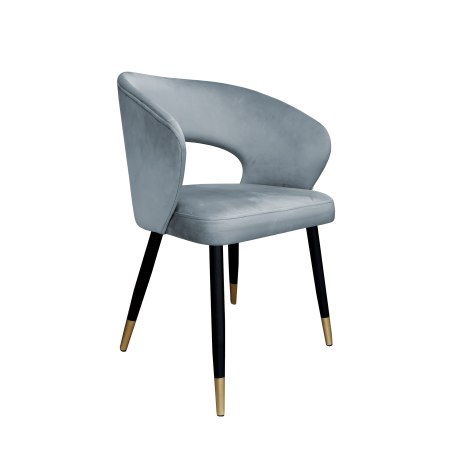 Krzesło tapicerowane AURA BL06 – welur, czarne nogi ze złotem
