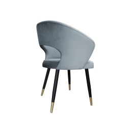 Krzesło tapicerowane AURA BL06 – welur, czarne nogi ze złotem