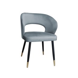 Krzesło tapicerowane AURA BL06 – welur, czarne nogi ze złotem