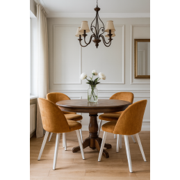 Krzesło Colin tkanina Welur noga metalowa