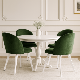 Krzesło Colin tkanina Welur noga metalowa