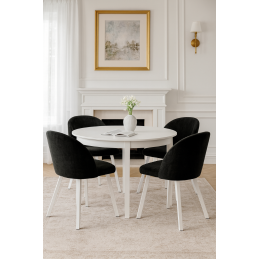 Krzesło Colin tkanina Welur noga metalowa