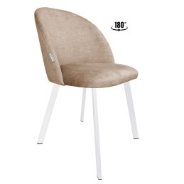 Krzesło Colin tkanina Welur noga metalowa