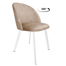 Krzesło Colin tkanina Welur noga metalowa