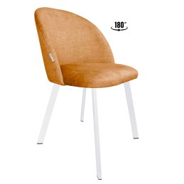 Krzesło Colin tkanina Welur noga metalowa