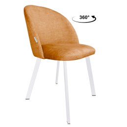 Krzesło Colin tkanina Welur noga metalowa