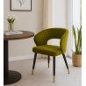Krzesło AURA welurowe BL75 zielone na czarno-złotej nodze