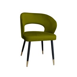 Krzesło AURA welurowe BL75 zielone na czarno-złotej nodze
