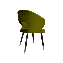 Krzesło AURA welurowe BL75 zielone na czarno-złotej nodze