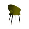 Krzesło AURA welurowe BL75 zielone na czarno-złotej nodze