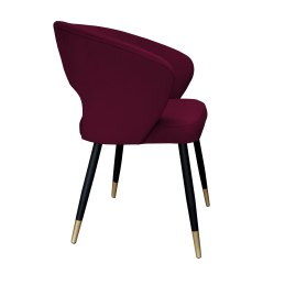 Krzesło AURA welur MG02 śliwka na czarno-złotej nodze