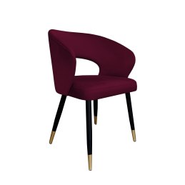 Krzesło AURA welur MG02 śliwka na czarno-złotej nodze