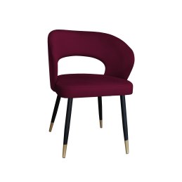 Krzesło AURA welur MG02 śliwka na czarno-złotej nodze