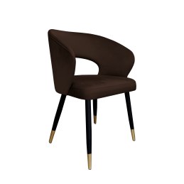 Krzesło AURA welur czarny mat ze złotem MG05