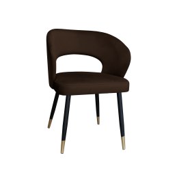 Krzesło AURA welur czarny mat ze złotem MG05