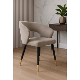 Krzesło AURA welur MG09 – czarne nogi ze złotem