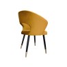 Krzesło AURA tapicerowane welurem MG15 miodowy, nogi czarno-złote