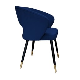 Krzesło AURA welurowe MG16 - granat, czarne nogi ze złotem
