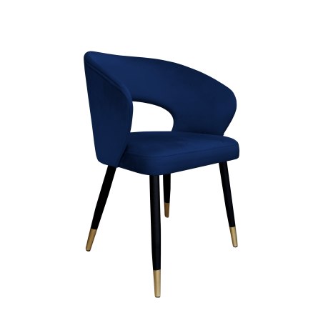 Krzesło AURA welurowe MG16 - granat, czarne nogi ze złotem