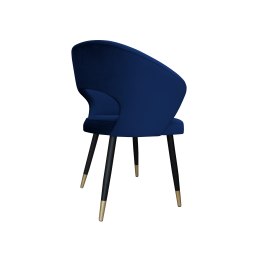 Krzesło AURA welurowe MG16 - granat, czarne nogi ze złotem