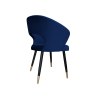 Krzesło AURA welurowe MG16 - granat, czarne nogi ze złotem