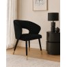 Krzesło AURA welur czarne na czarno-złotej nodze